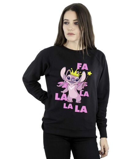 Disney Sweat-shirt Womens/Ladies Lilo & Stitch Angel Fa La La (Noir) - UTBI23076