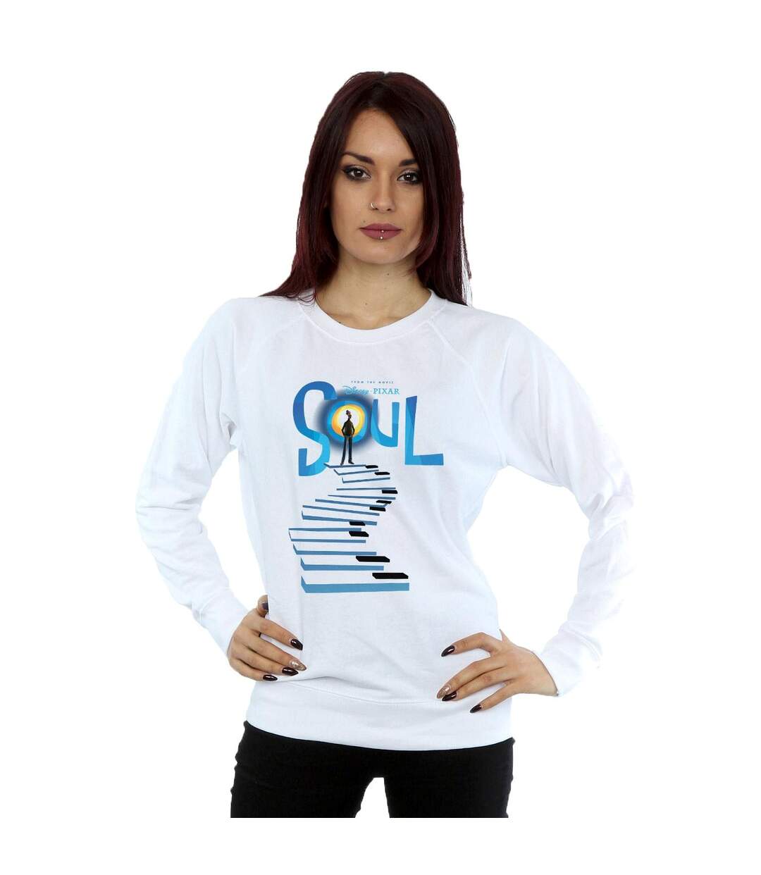 Disney Sweatshirt Womens/Ladies Soul Poster Art (Blanc) - UTBI36409-2