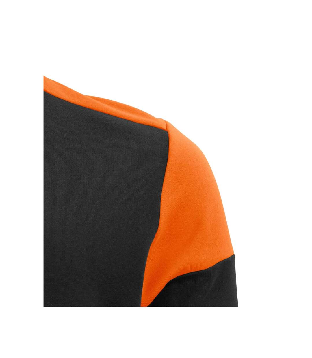 Mens Contrast Crew Neck Sweatshirt Black Orange Printer PRIME-4