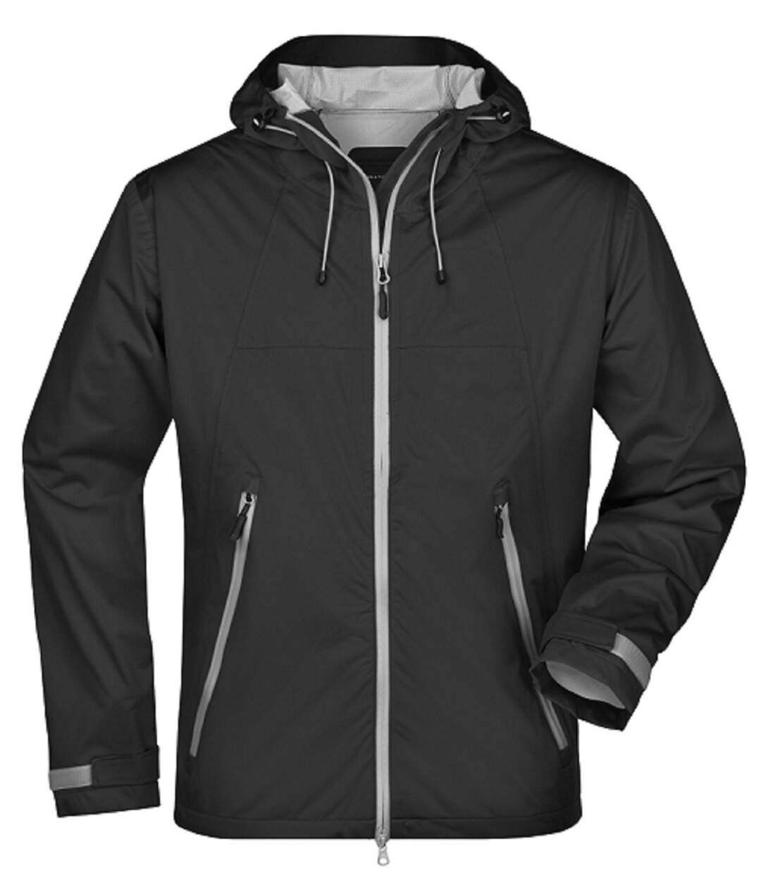 Veste softshell à capuche - Homme - JN1098 - noir et argent-2