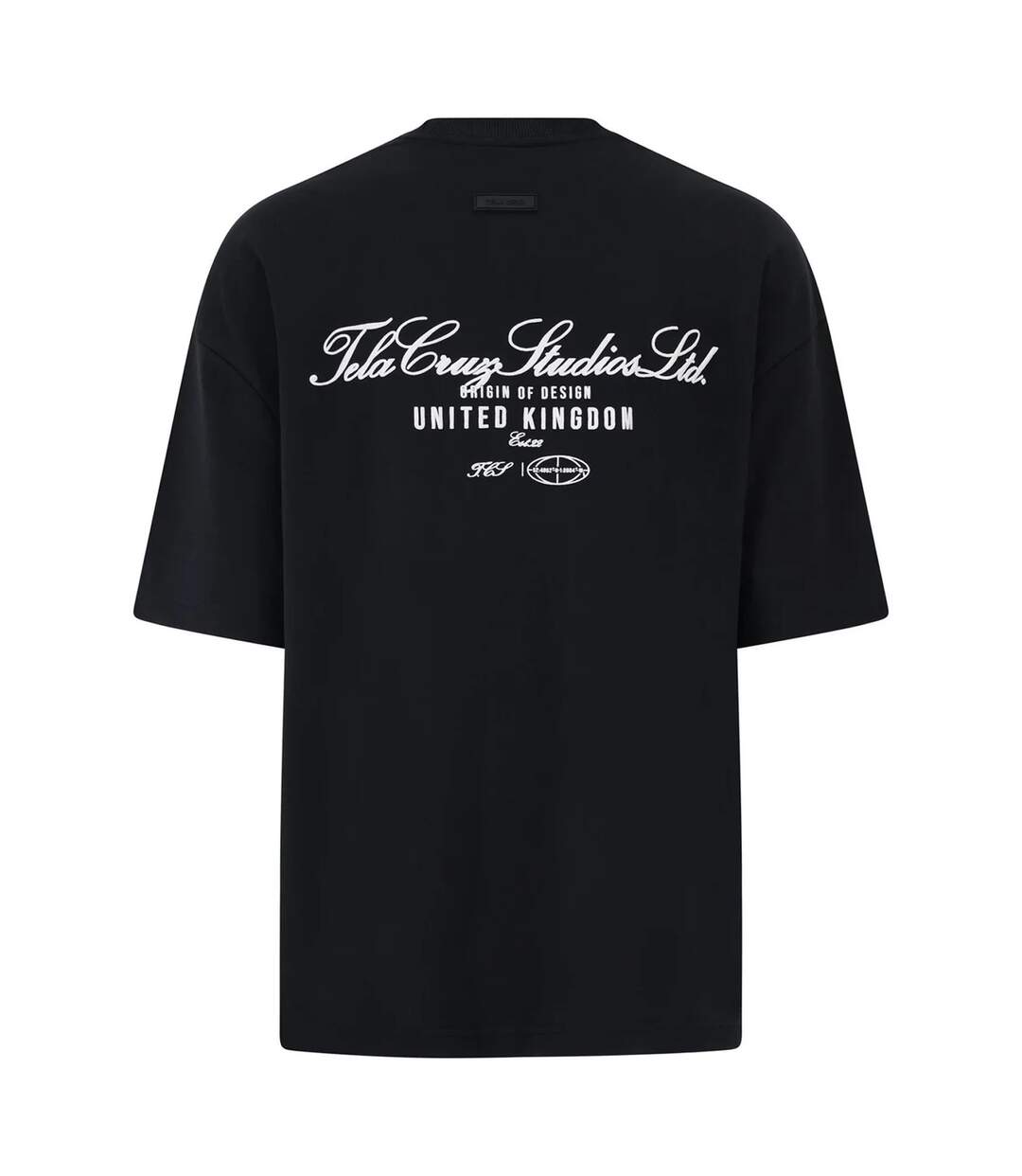 Mens Oversized T-shirt Black Tela Cruz-3