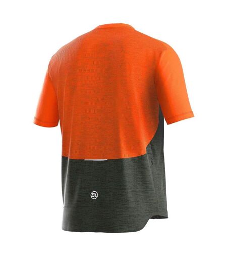 Maillot De Cyclisme Manches Courtes Sentiero Homme Vert Foncé Orange Bicycle Line