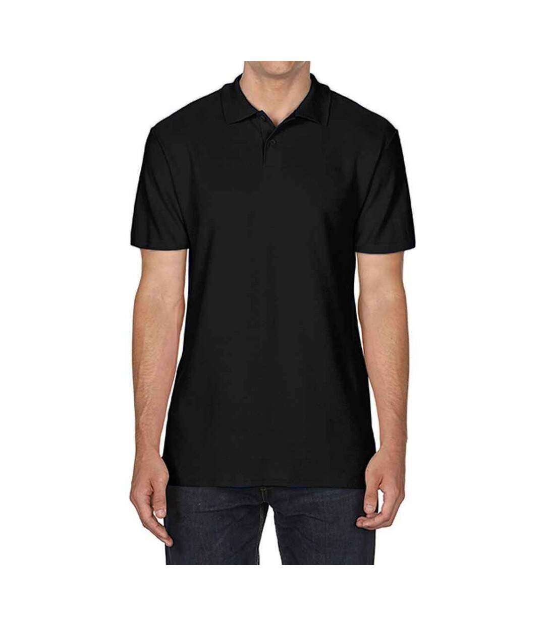 Polo manches courtes homme noir Gildan