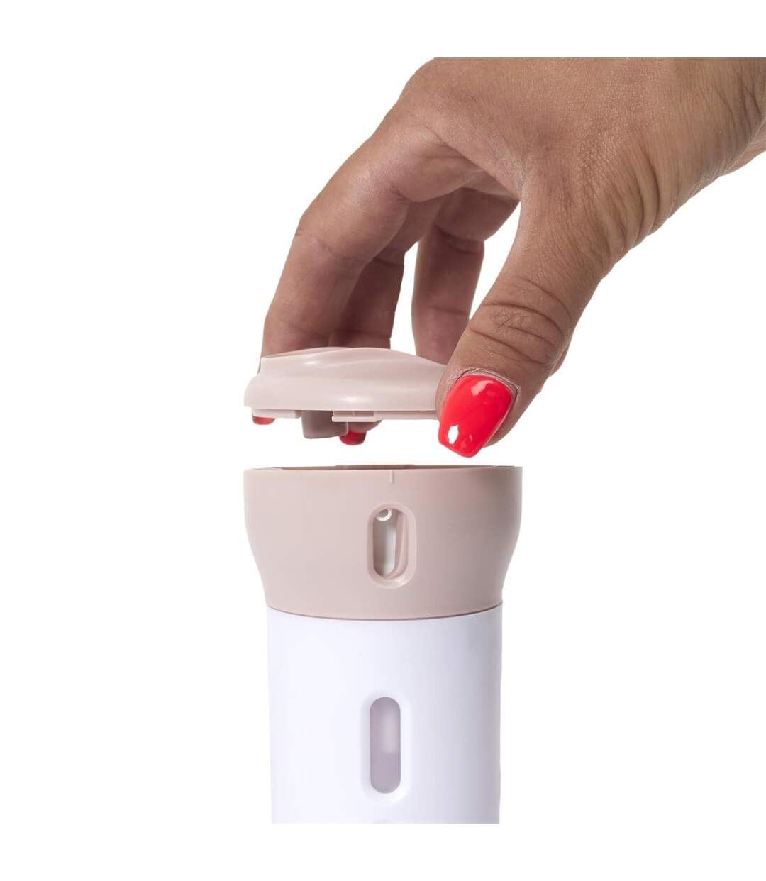Flacon de Transport 4 en 1 Distributeur 16cm Blanc-3