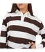Haut De Rugby Manches Longues Motif/style Rayures Horizontales Femme Marron Crème Brave Soul-4