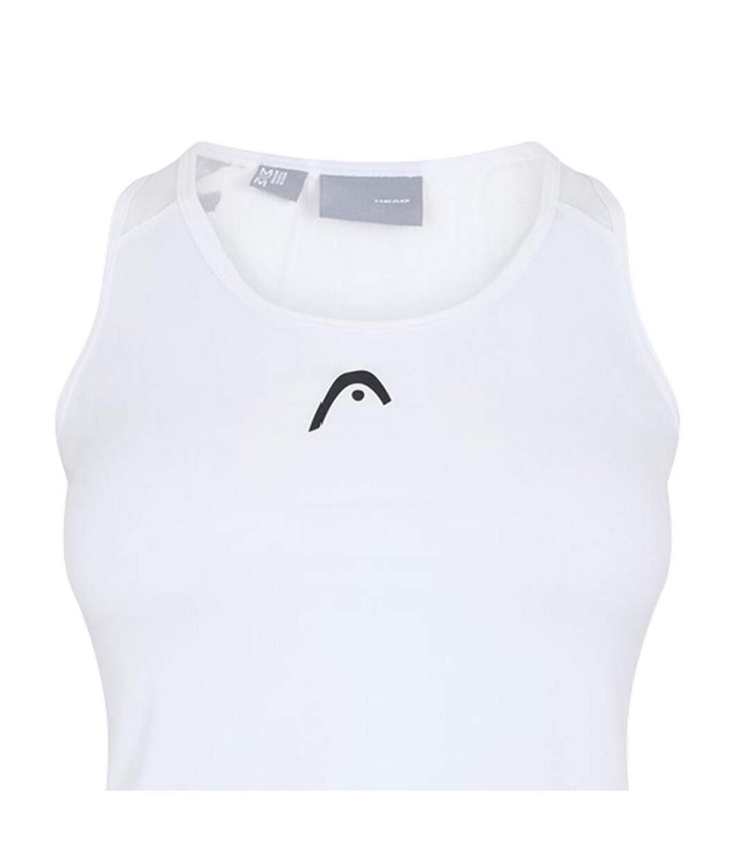 Womens/ladies Spirit Scoop Neck Tank Top White Head-4
