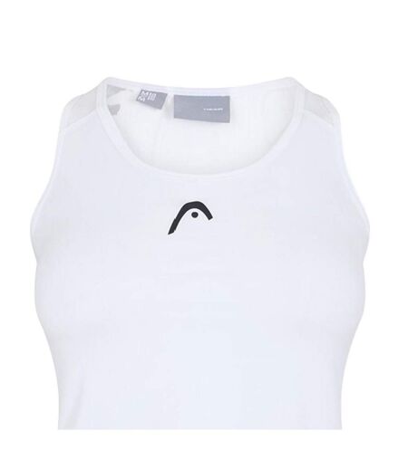 Womens/ladies Spirit Scoop Neck Tank Top White Head