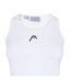 Womens/ladies Spirit Scoop Neck Tank Top White Head-4