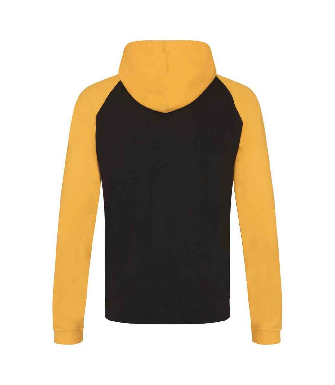 Sweat À Capuche Adulte Noir Vif Jaune Or Awdis-2