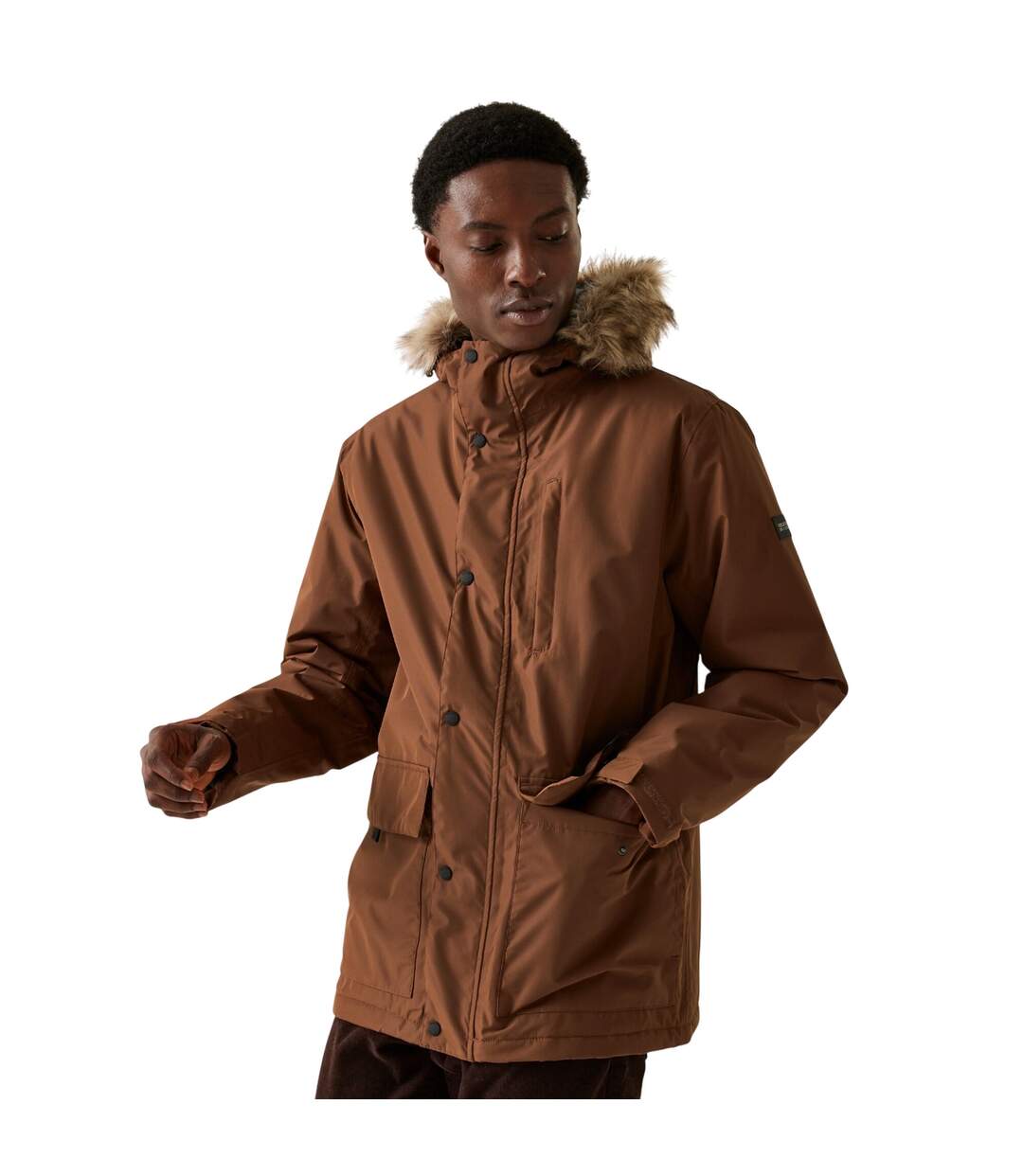 Veste imperméable salinger homme marron foncé Regatta-3