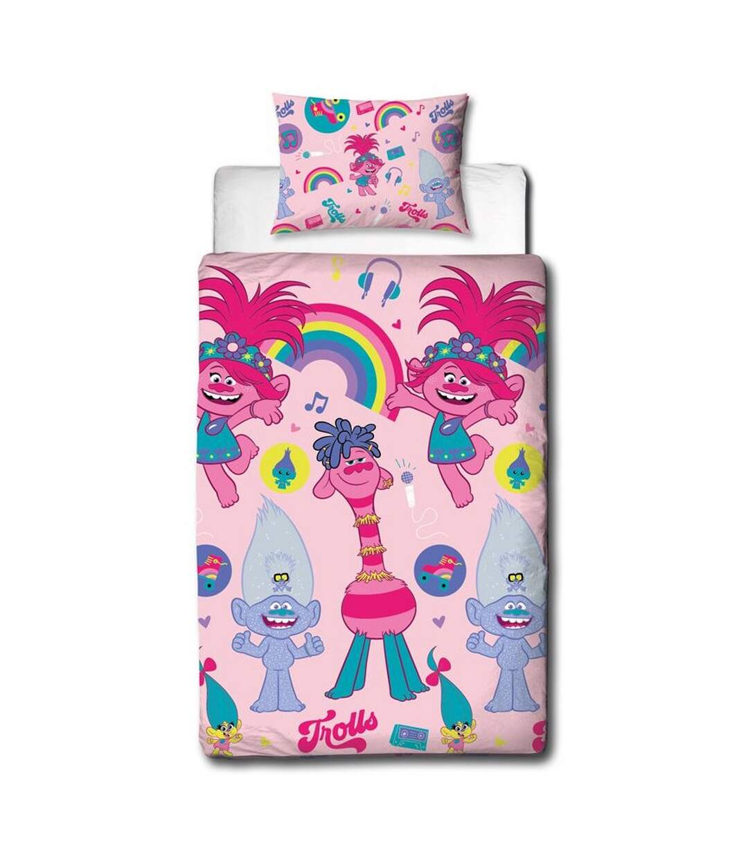 Concert duvet cover set pink Trolls 2-1