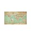 Papier Peint XXL Turquoise World Map II 280x500cm-2