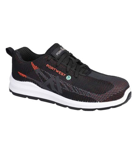 Unisex Adult S1ps Sr Fo Flyknit Composite Toecap Trainers Black Red Portwest