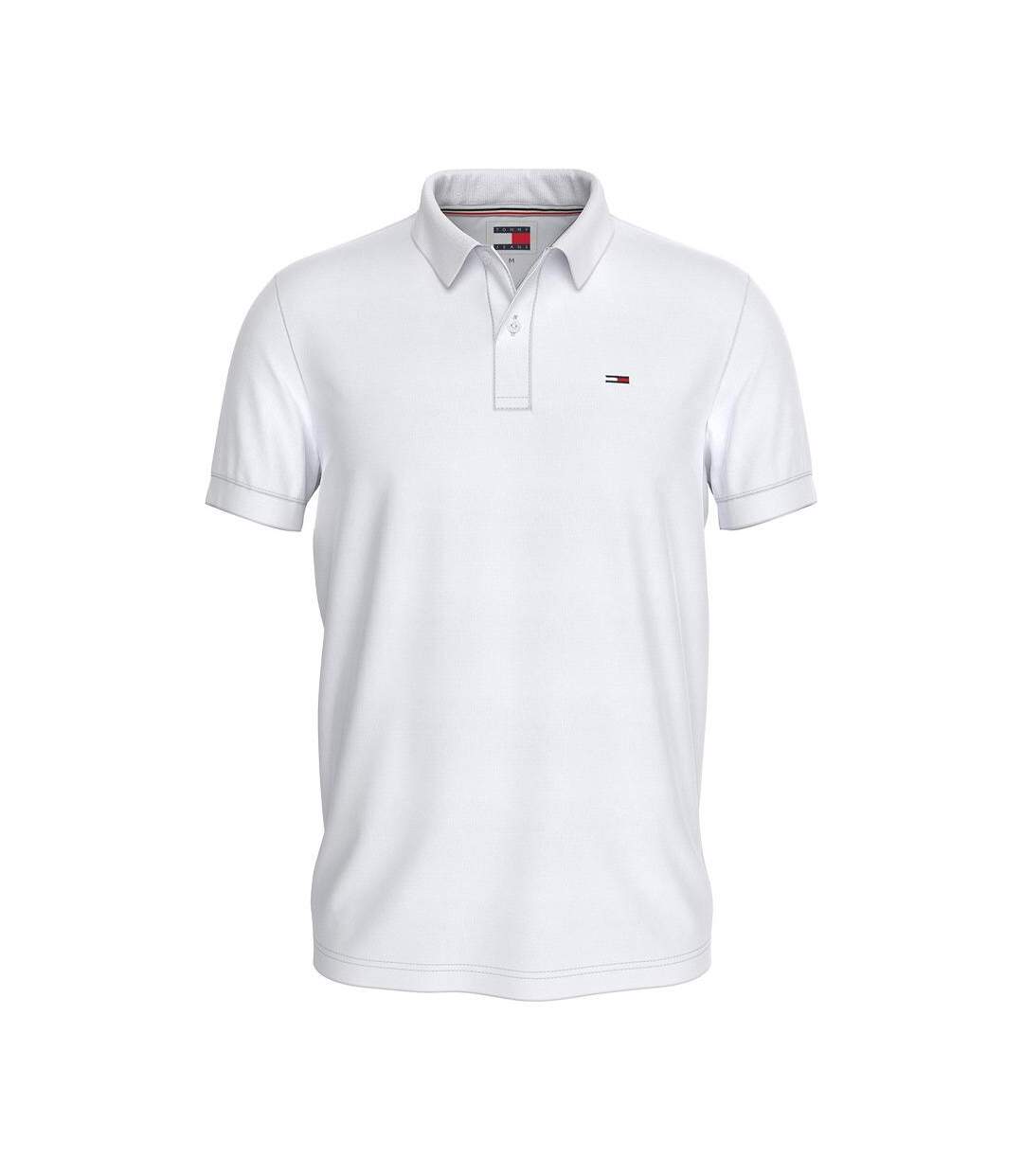 Polo écru homme tommy hilfiger slim placket - l-1