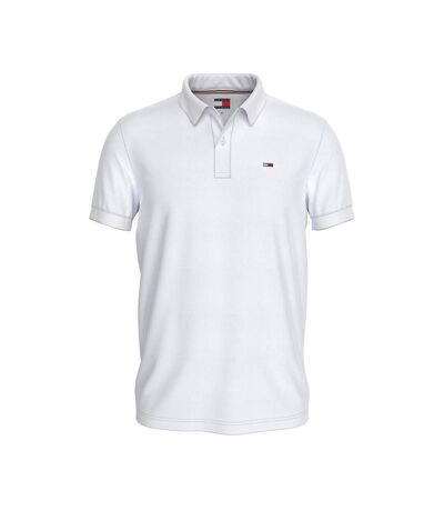 Polo écru homme tommy hilfiger slim placket - l