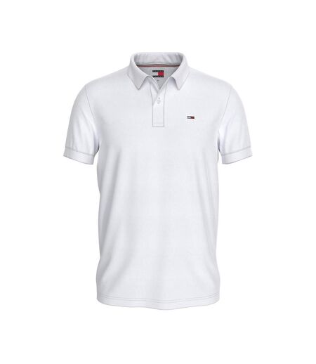 Polo écru homme tommy hilfiger slim placket - l