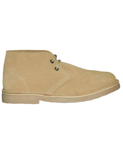 Roamers Womens/Ladies Real Suede Round Toe Unlined Desert Boots (Camel) - UTDF230