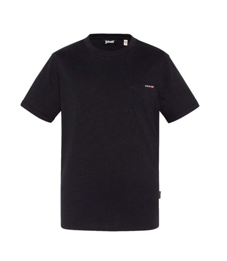 T-Shirt noir homme schott tskea1
