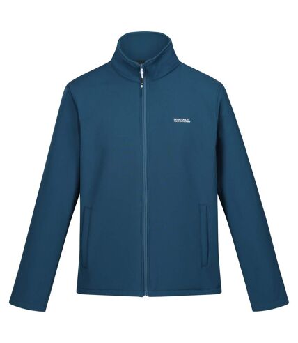 Mens cera v wind resistant soft shell jacket moroccan blue/citron lime Regatta