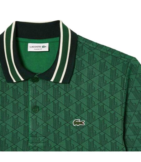 Polo Style Monogramme Homme Vert Lacoste