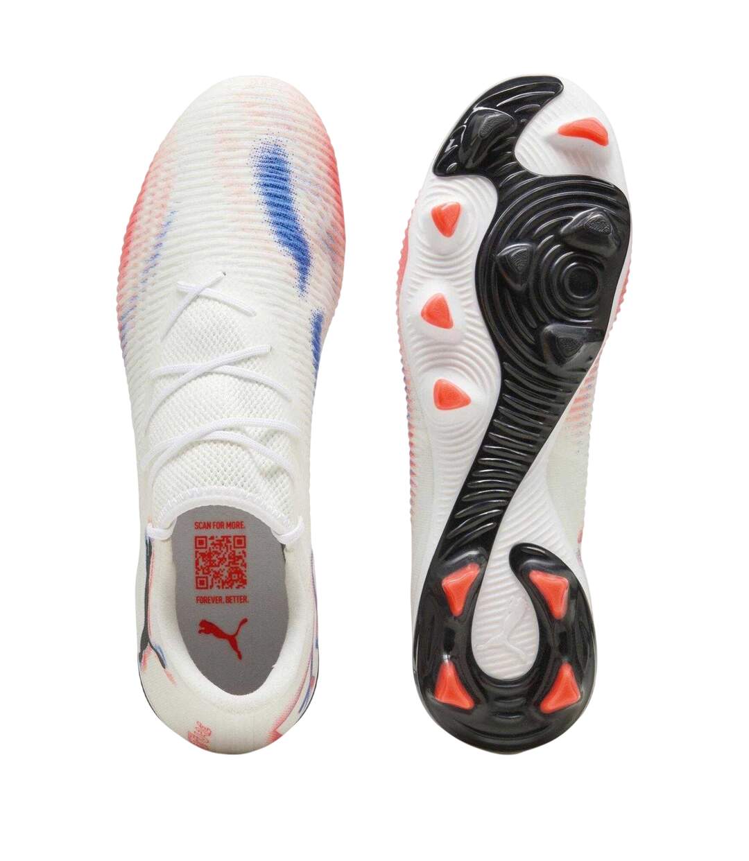 Mens Future 8 Match Low Cut Firm Ground Football Boots  White Puma-3