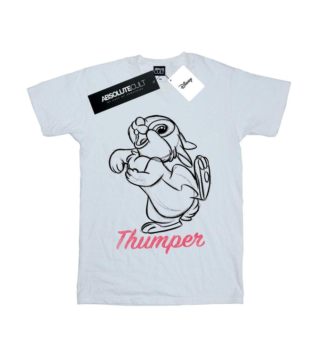 Disney - T-shirt BAMBI THUMPER LINE DRAWING - Femme (Blanc) - UTBI17616-1