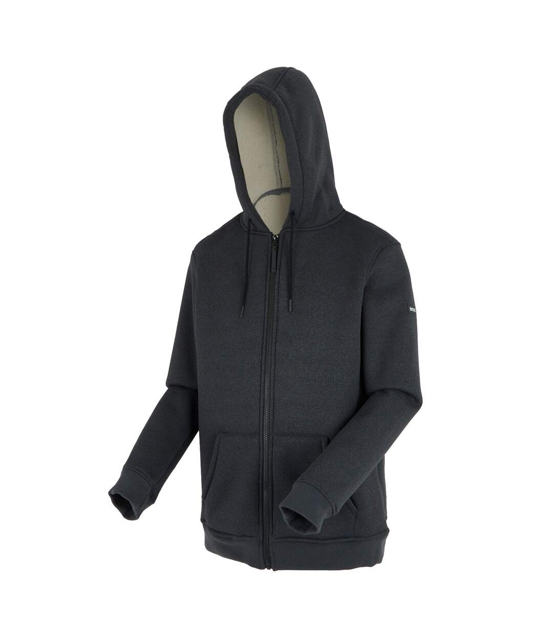Mens Naddle Fleece Full Zip Hoodie Black Regatta-4
