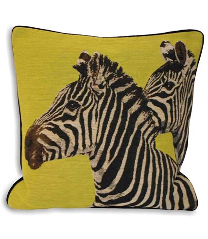 Riva Home Twin Zebra Cushion Cover (Lime) (18 x 18 inch)