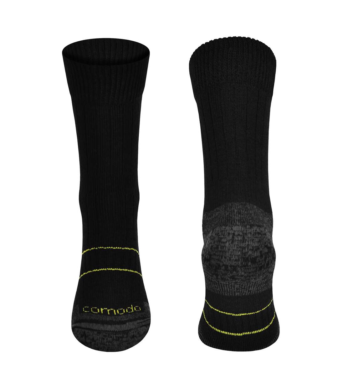 COMODO - 1 Paire Chaussettes Homme Laine Travail Mi-mollet Chaudes-4