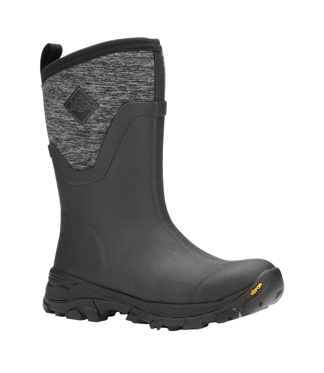 Womens/ladies arctic ice wellington boots black/heather grey Muck Boots-1