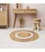 Tapis Rond Déco en Jute Limo 90cm Blanc-3