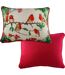 Chenille robin christmas cushion cover one size red/green/white Evans Lichfield-2