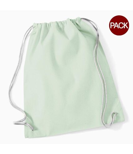 Lot de 2  Sac de gym 12 litres taille unique vert pastel Westford Mill