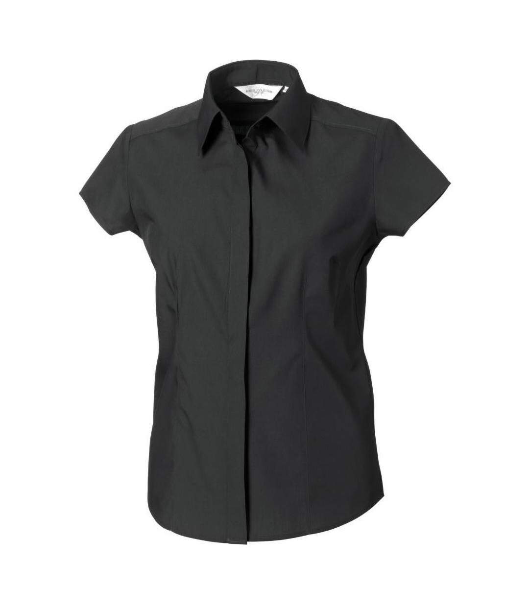 Collection Chemisier À Manches Courtes Femme Noir Russell-4