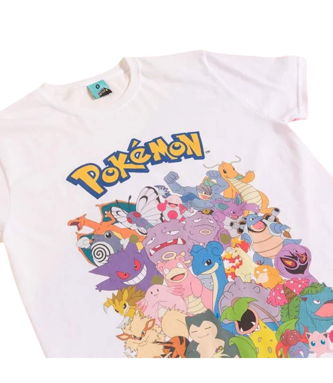 Unisex Adult Characters T-shirt White Pokemon-3
