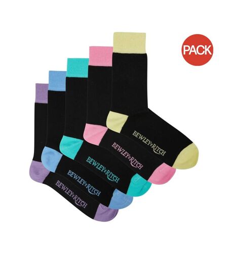 Chaussettes malpas homme noir / bleu / rose Bewley & Ritch