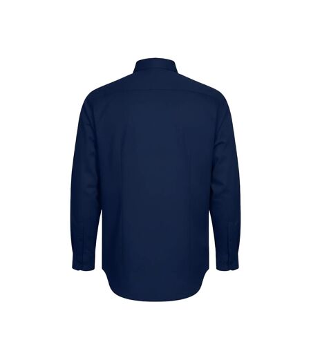 Mens D555 Richard Oxford Tall Long-sleeved Shirt Navy Duke