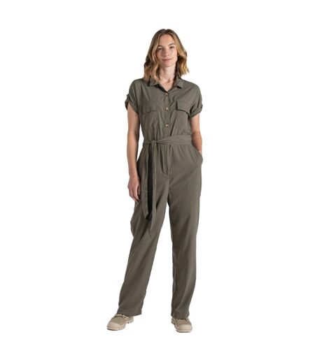 Femmes/madames rania nosilife jumpsuit vert kaki Craghoppers