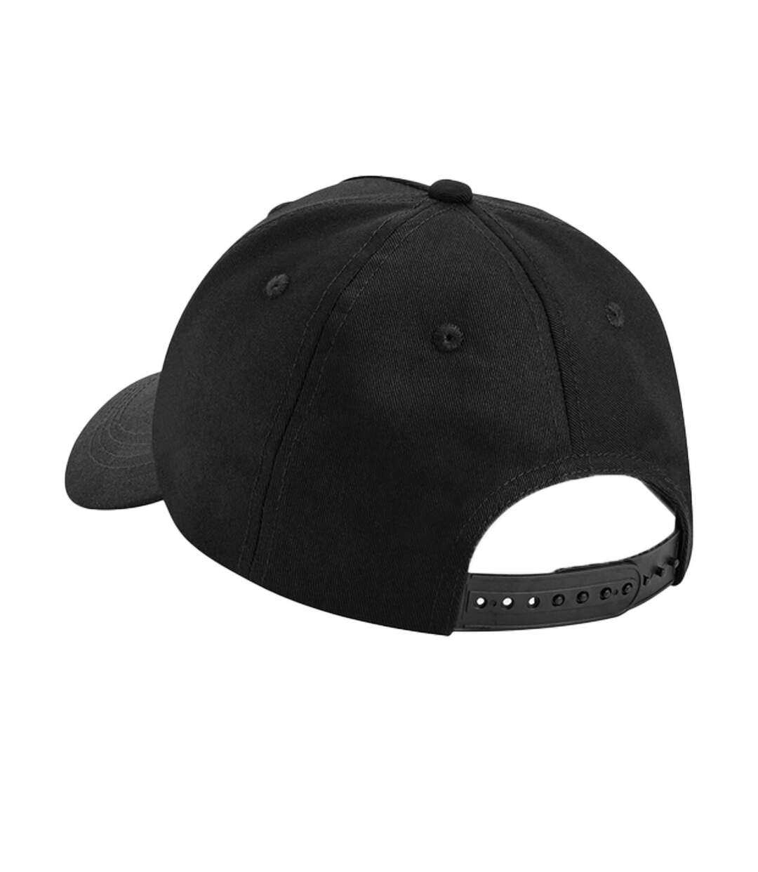 5 panel organic cotton baseball cap black Beechfield-2