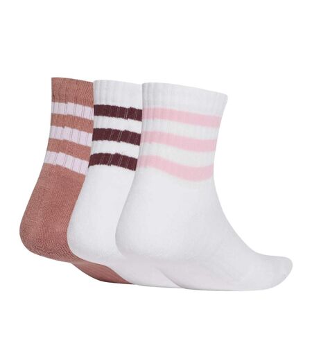 x3 paires de chaussettes blanches/rose femme adidas spw mid