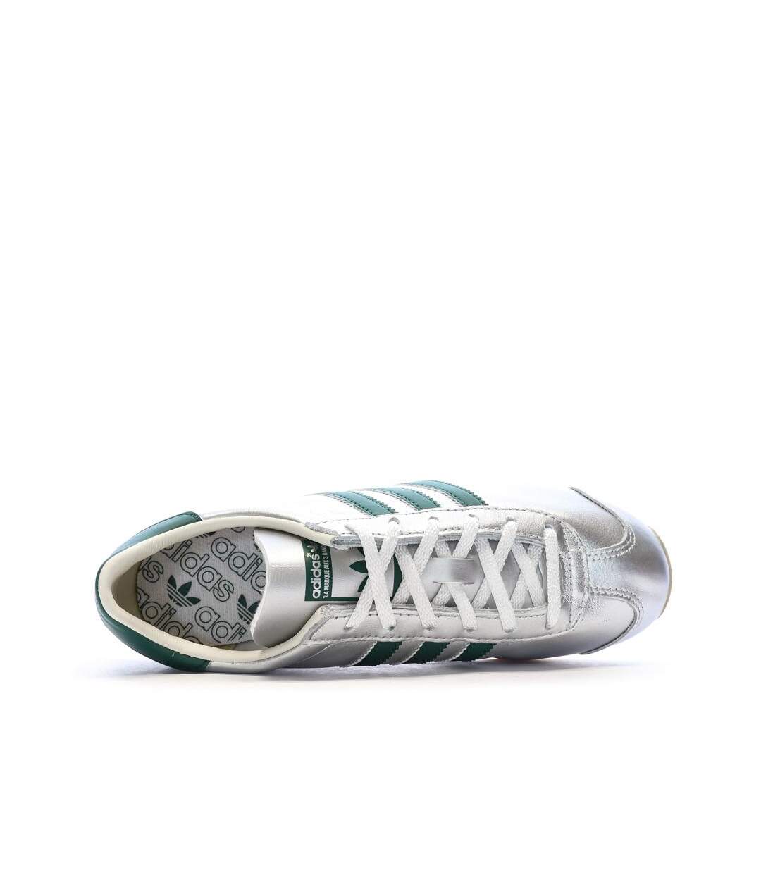 Baskets argent/vert femme adidas country-4