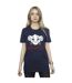 Disney Womens/Ladies The Lion King Simba Face Champion Cotton Boyfriend T-Shirt (Bleu marine) - UTBI29424-2