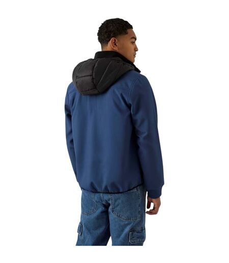 Mens Plain Ribbed Cuff Raincoat Batik Blue Reebok