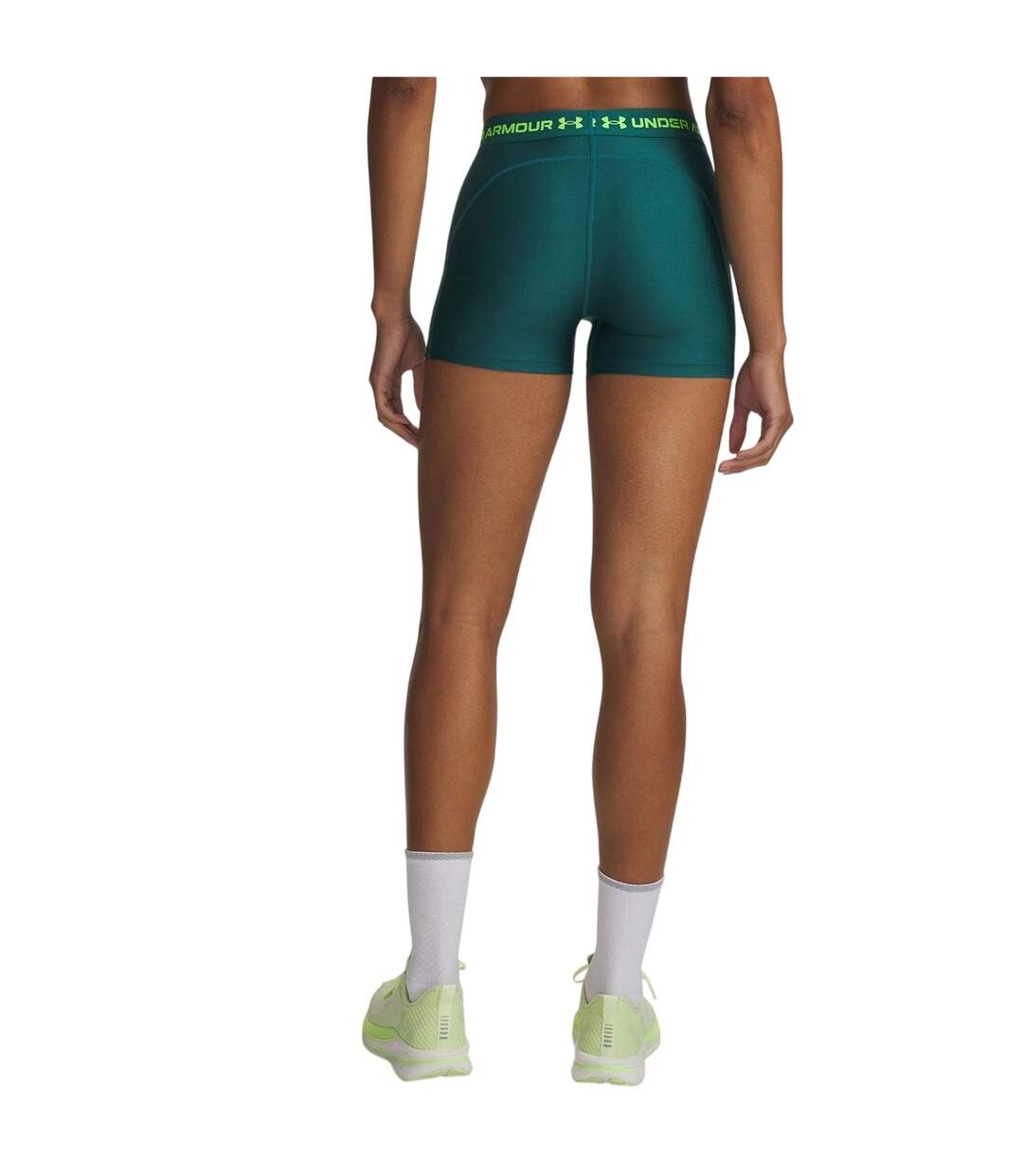Womens/ladies Heatgear Shorts Green Heather Green Under Armour-3