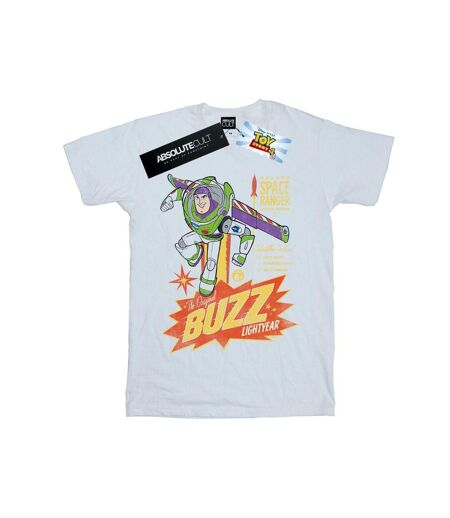 Disney Womens/Ladies Toy Story 4 The Original Buzz Lightyear Cotton Boyfriend T-Shirt (Blanc) - UTBI46990