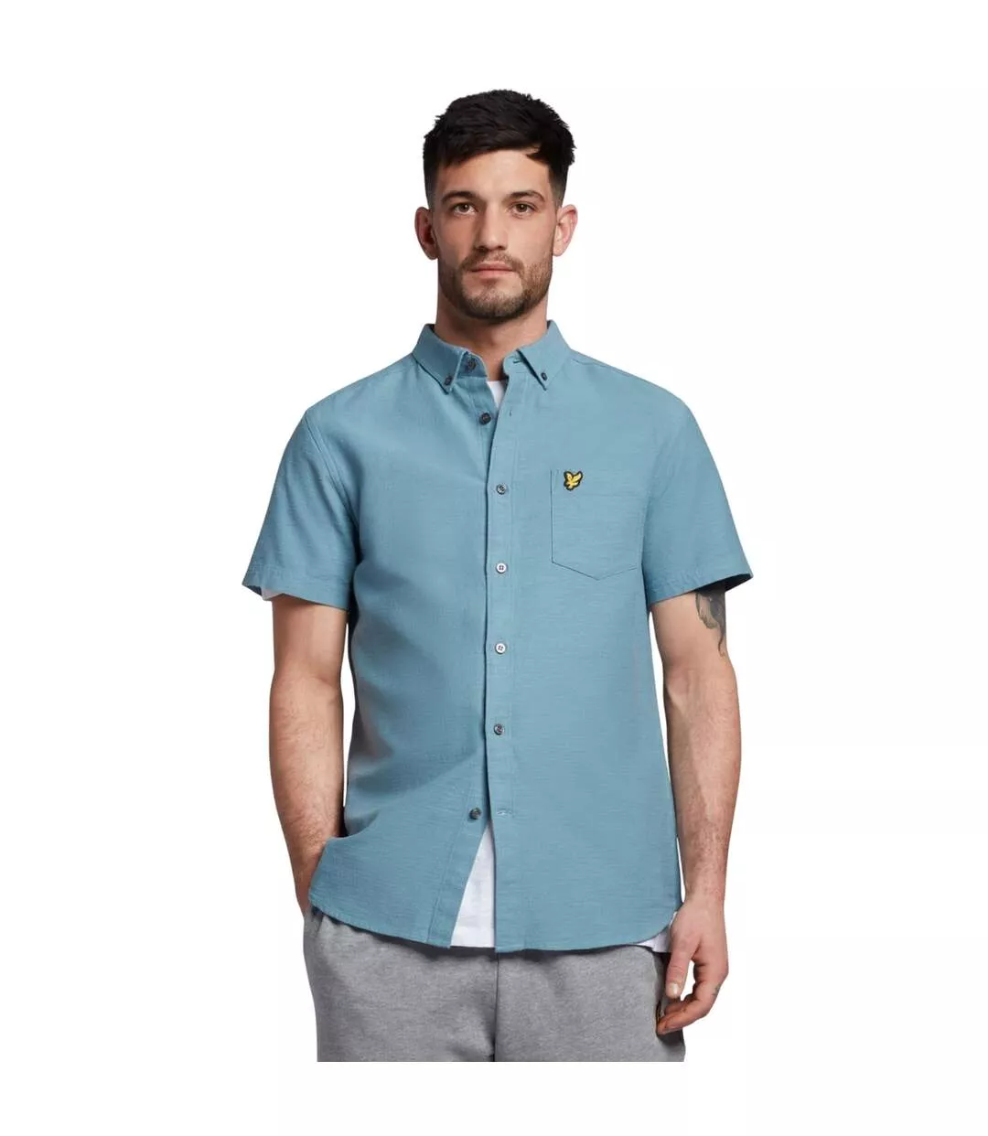 Chemise Manches Courtes Homme Bleu Lyle & Scott-1