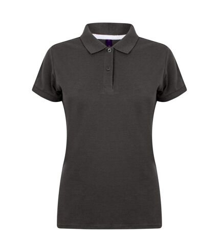 Henbury Womens/Ladies Micro-Fine Short Sleeve Polo Shirt (White)