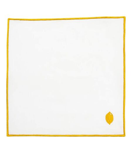 Lot de 4 Serviettes de Table Yucatan 40x40cm Blanc