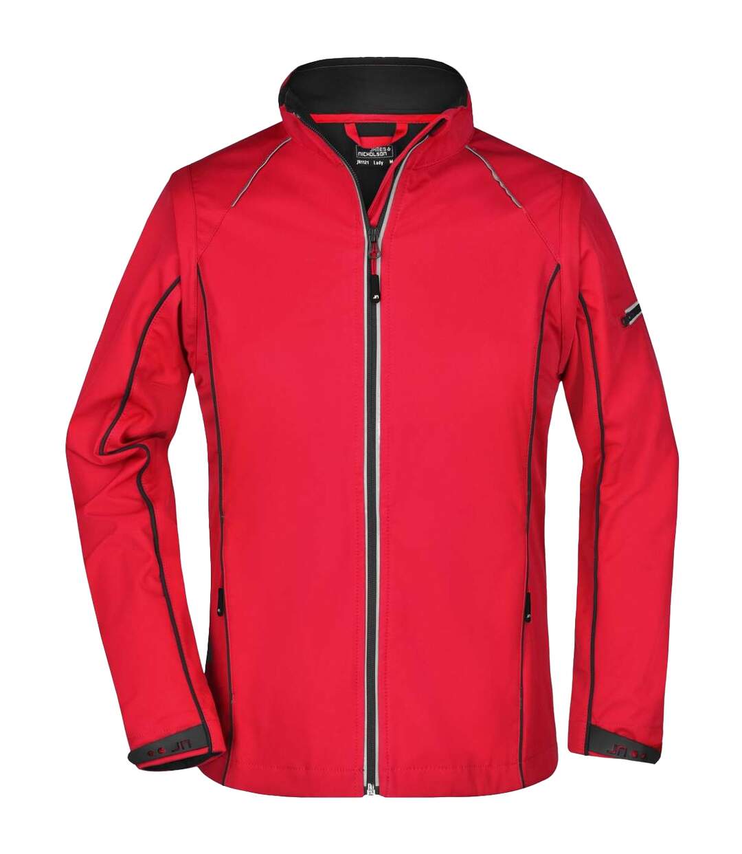 Veste Softshell Femme Rouge Noir James And Nicholson-1