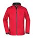 Veste Softshell Femme Rouge Noir James And Nicholson-1